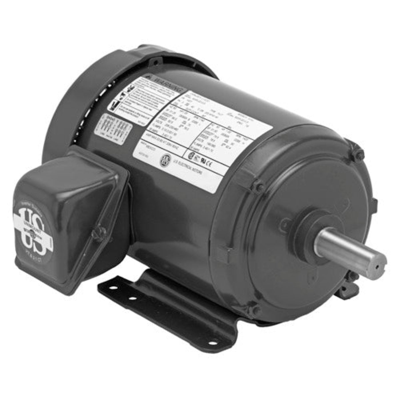 U.S. Motors S5P3A General Purpose Three Phase TEFC Horizontal - Footed Motor - S5P3A