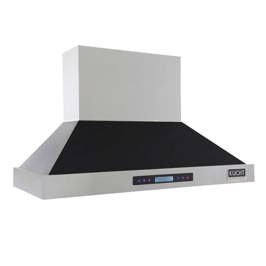 Kucht Professional 48" Wall Mount Range Hood 1,200 CFM in Black - KRH4815-K