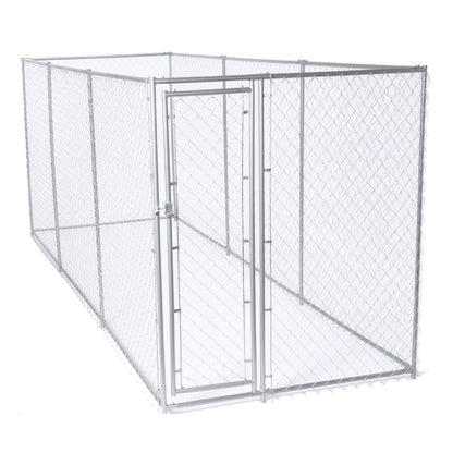 Lucky Dog 10' x 10' Heavy Duty Outdoor Chain Link Dog Kennel w/ Door (3 Pack) - 174144