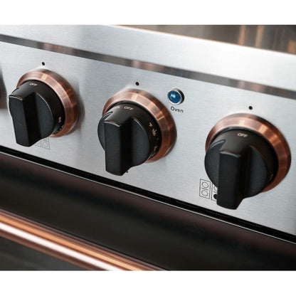 Kucht 36" Pro-Style Propane Gas Dual Fuel Range in Black with Rose Gold Accents, KDF362/LP-K-ROSE - KDF362/LP-K-ROSE