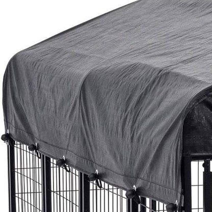 Lucky Dog Uptown Large Outdoor Covered Kennel Heavy Duty Dog Fence Pen (2 Pack) - 108451